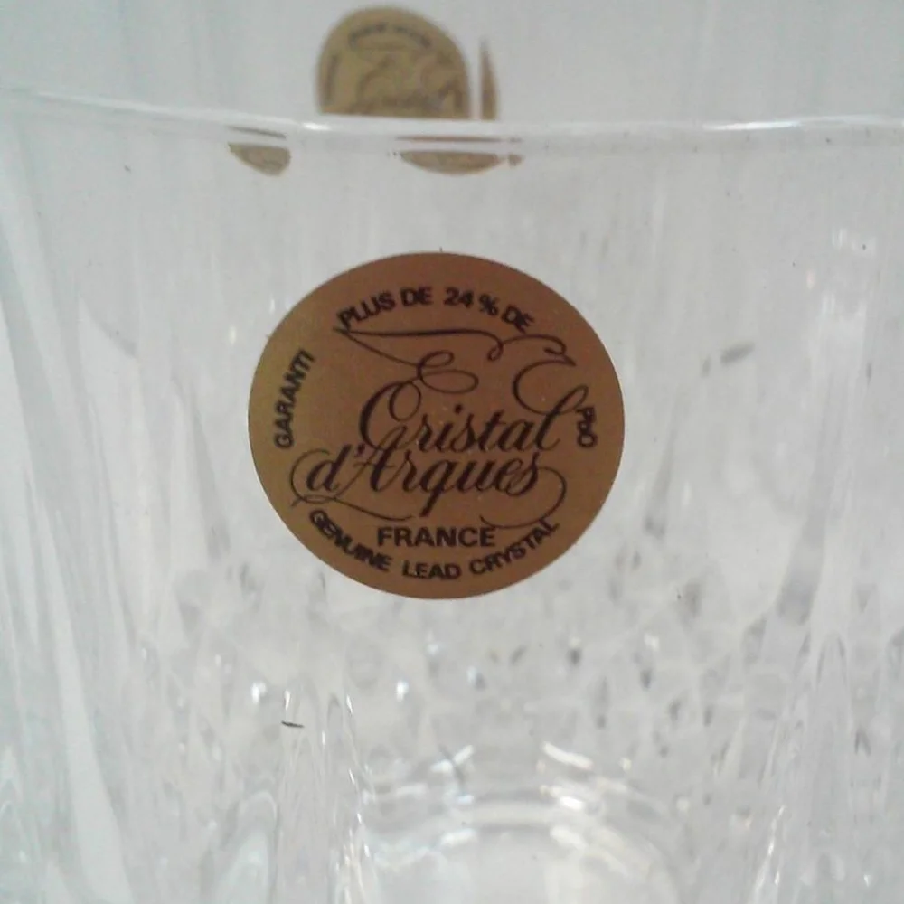 Vintage French Crystal Rock Glasses Old Fashioneds Barware